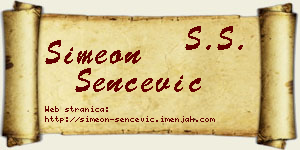 Simeon Šenčević vizit kartica
